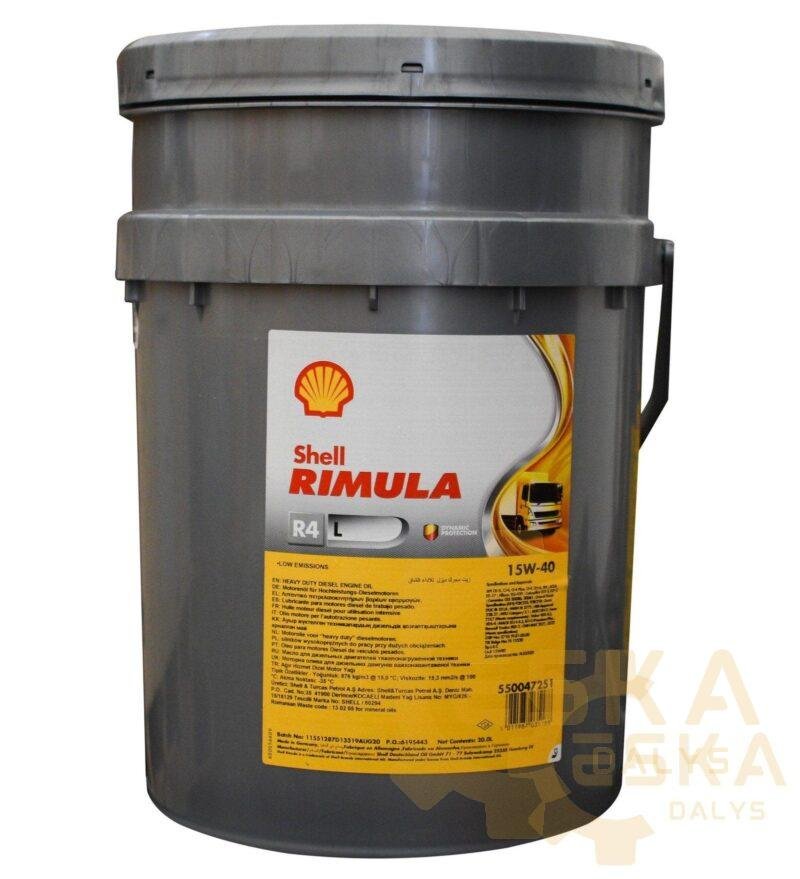 Variklio alyva 15W40 SHELL 20 L - 4001/1805