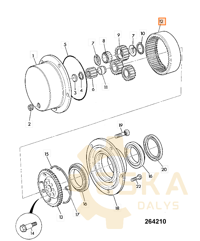 Satelito vidinis dantratis - 450/10205 - Vaizdas 3