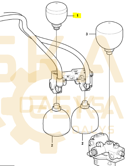 Hidroakumuliatorius OEM PARKER!! -40 / 120"C , 50 BAR - 17258319 - Vaizdas 4