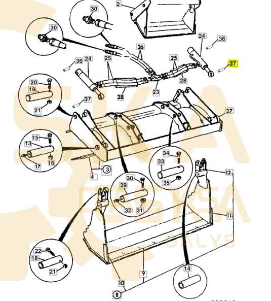 Įvorė JCB 3CX 4CX - 1207/0011 - Vaizdas 3