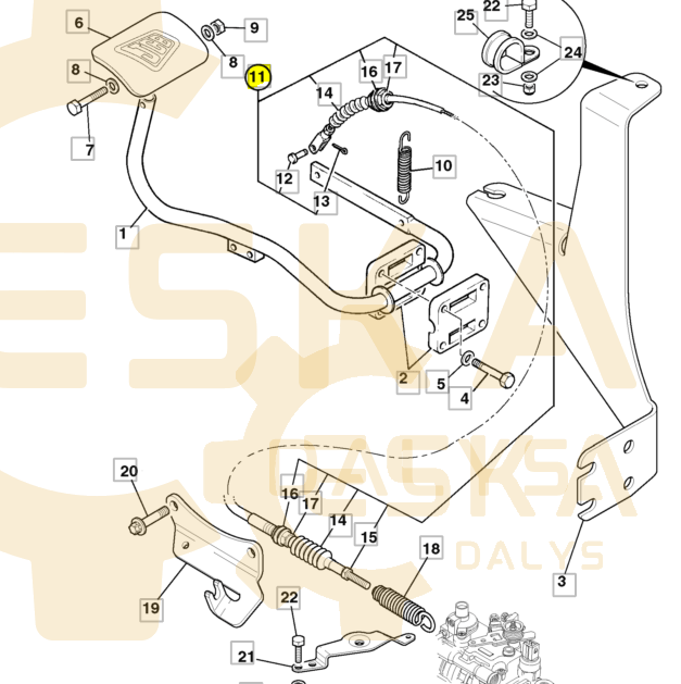 Akseleratoriaus trosas CVA - 331/51329 - Vaizdas 3