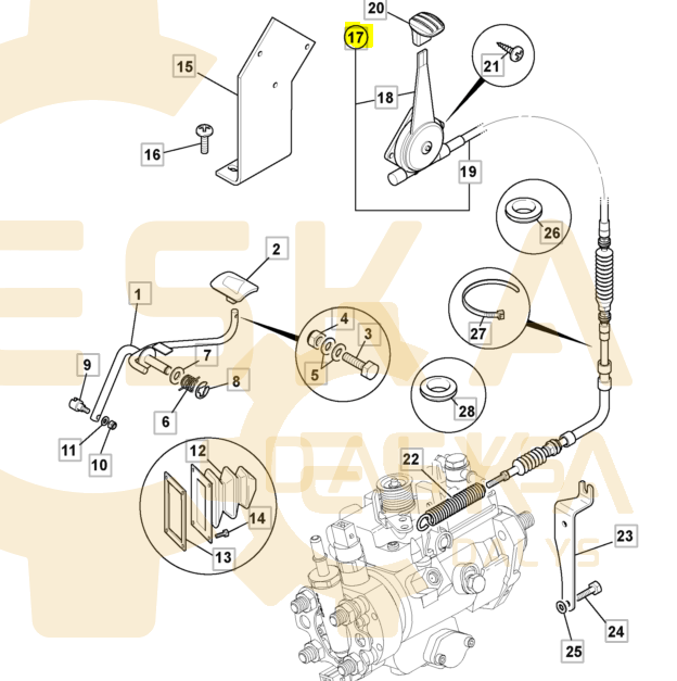 Akseleratoriaus trosas su rankenele - 910/60236 - Image 2