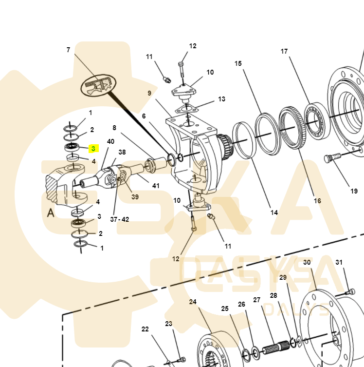 Išorinis guolio žiedas CVA - 7T5427 - Image 2