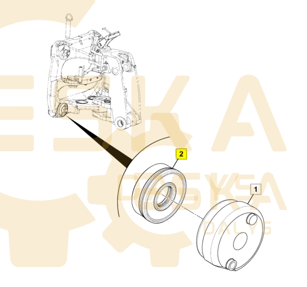 Hidro sklendės korpusas, riebokšlis CVA - 904/20336