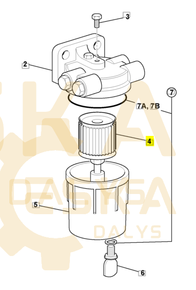 Kuro filtras JCB 3CX 4CX - 32/925371 - Vaizdas 4