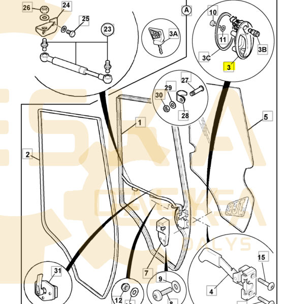 Rankena su 2 rakteliais - 331/43118 - Image 3