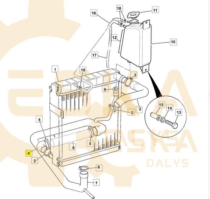 Žarna (aušinimo skysčio) CVA - 834/00666 - Vaizdas 3