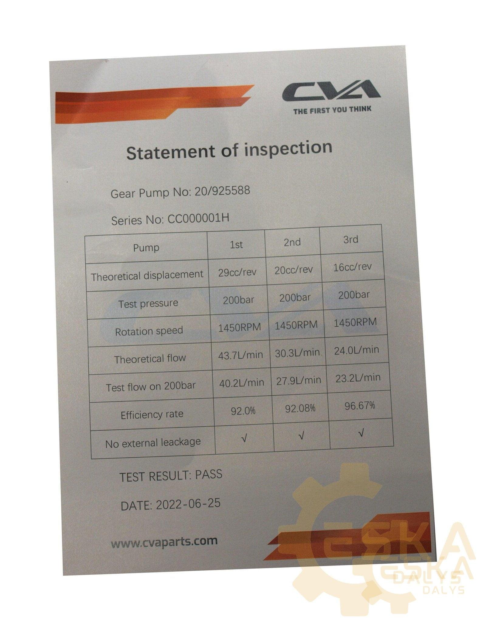 Hidraulinis siurblys CVA ISO 9001:2015 sertifikuotas - 20/925588 - Vaizdas 4