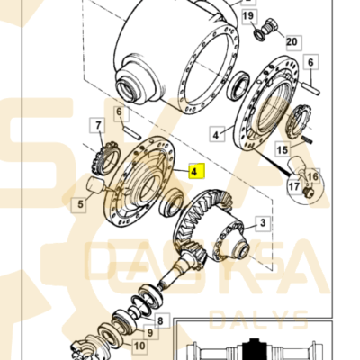 Remnaafhuis met lager - 458/20365