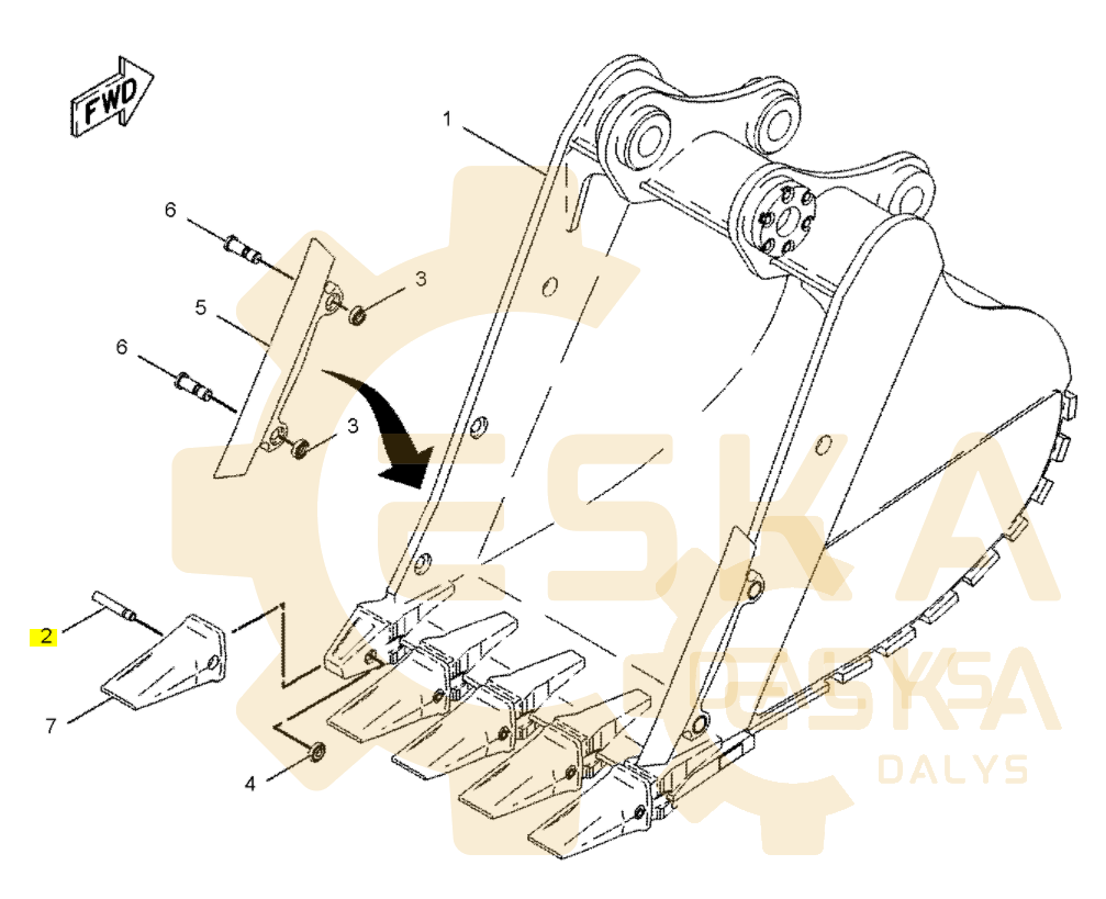 Fiksatorius danties J460 CVA - 8E0468 - Image 3