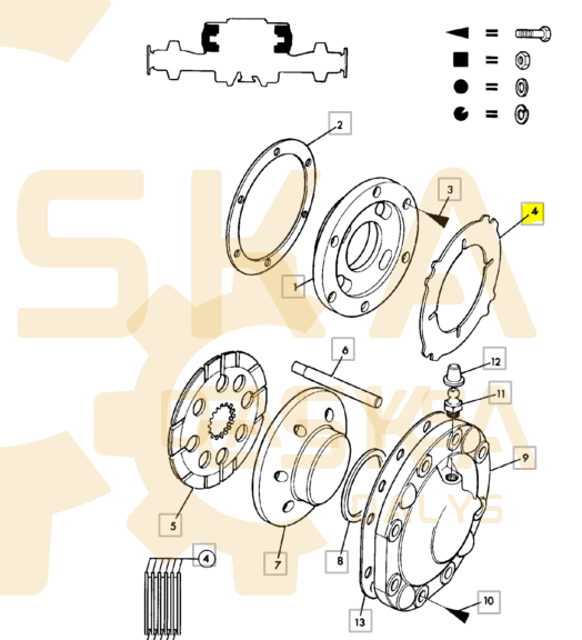 Tarpinis stabdžių diskas CVA - 451/13302