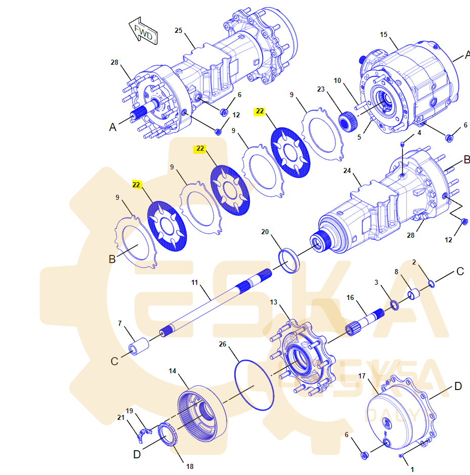 Intermediate brake disc CVA - 2385291