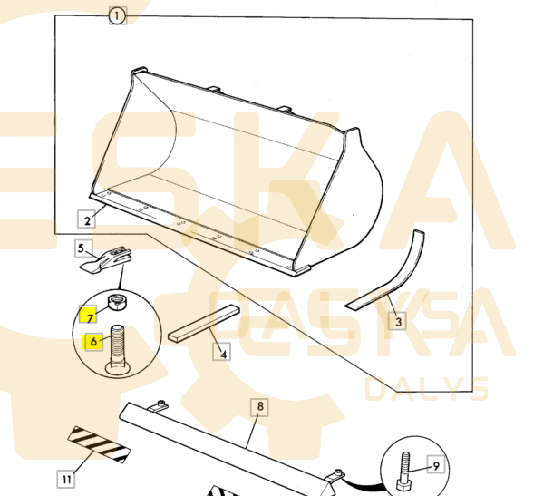Varžtas + veržlė danties 1340/0701 CVA - 826/00303 - Vaizdas 3
