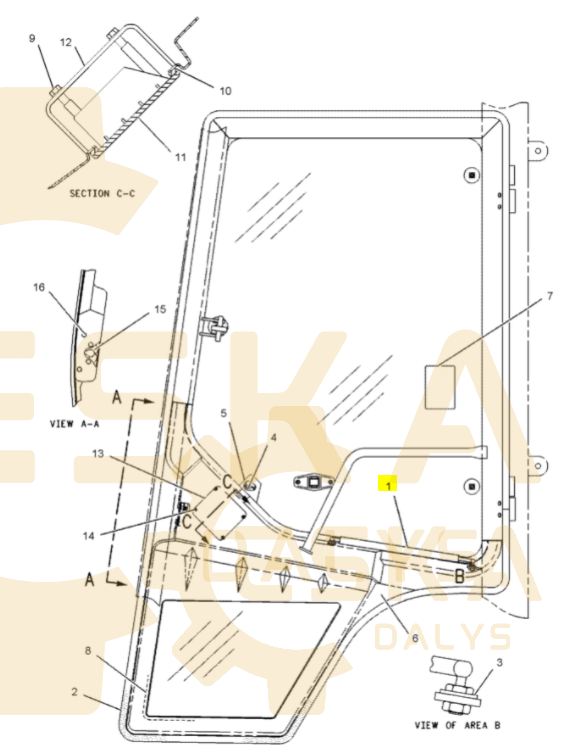 Dujinis amortizatorius (kabinos durims) Originalas - 1594269 - Image 3