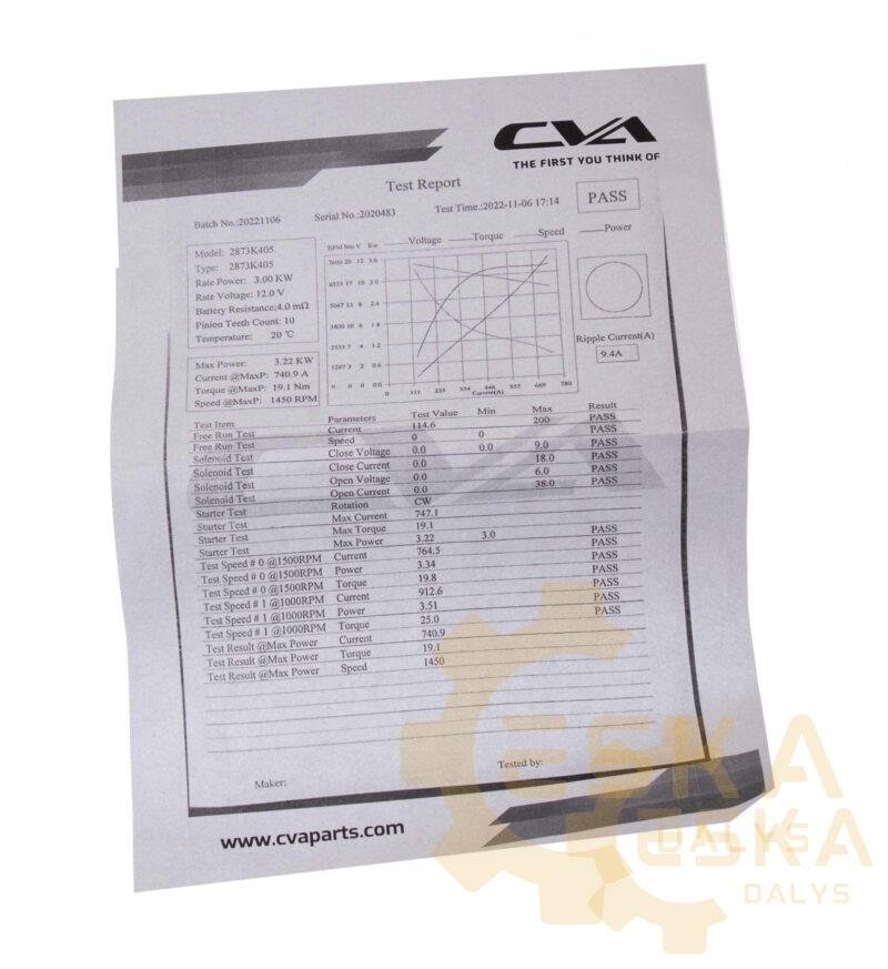 Starteris 12V CVA - 3317010 - Image 3