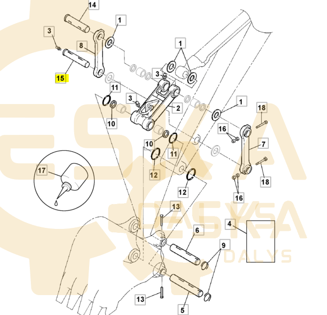 Kaištis, kaušo jungties - KNV0485 - Vaizdas 4
