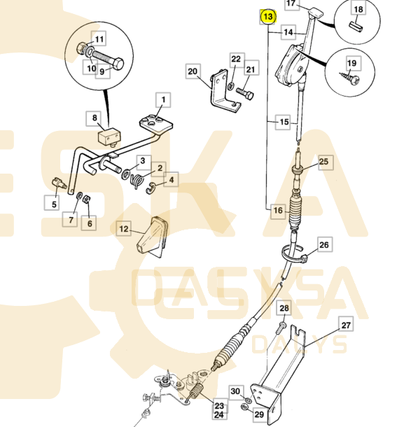Akseleratoriaus trosas Originalas - 910/48800 - Image 2