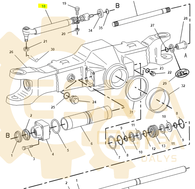 Vairo traukė (dešinė) CVA - 9R2843 - Image 4