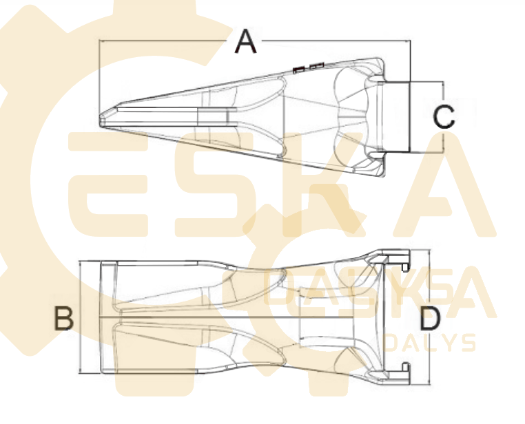 Kaušo dantis V23SYL 2,90KG - V23SYL – Image 4