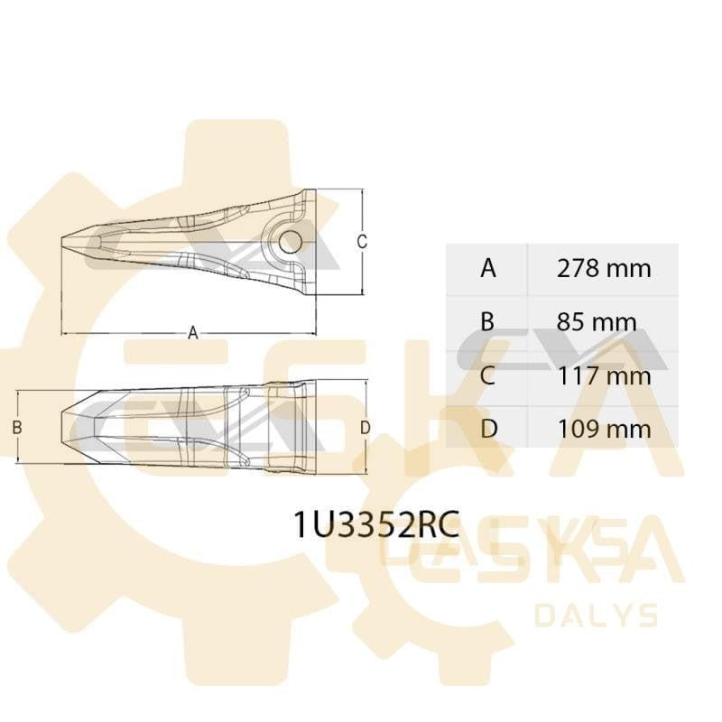 Kaušo dantis CVA - 1U3352 - Vaizdas 4