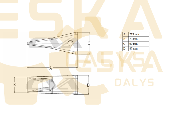 Kaušo dantis J300 CVA 4KG - 1U3302 - Vaizdas 5
