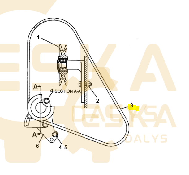 Courroie trapézoïdale CVA - 4N7610