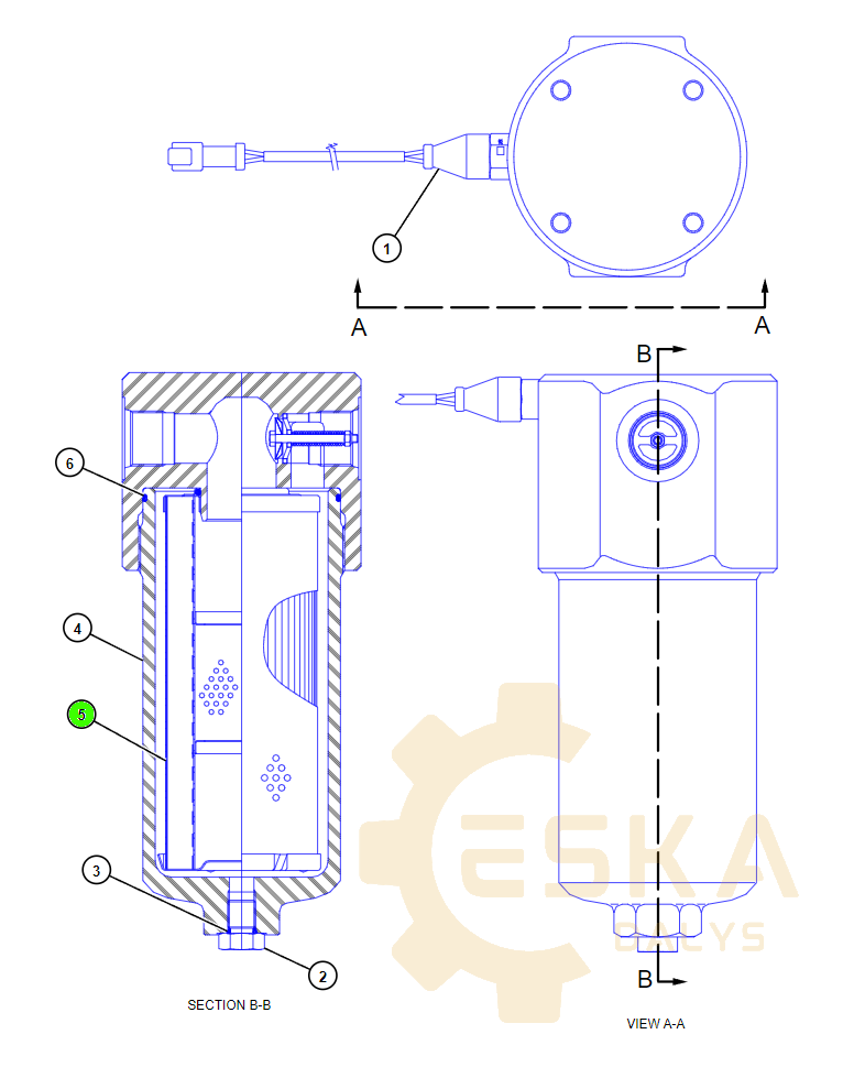 CAT hidraulinės alyvos filtras CVA - 2166676 - Vaizdas 3