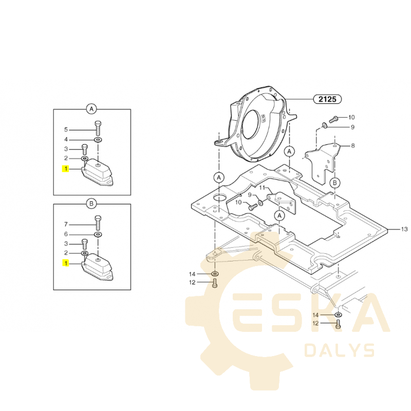VOLVO variklio pagalvė CVA - V11802279 - Vaizdas 3