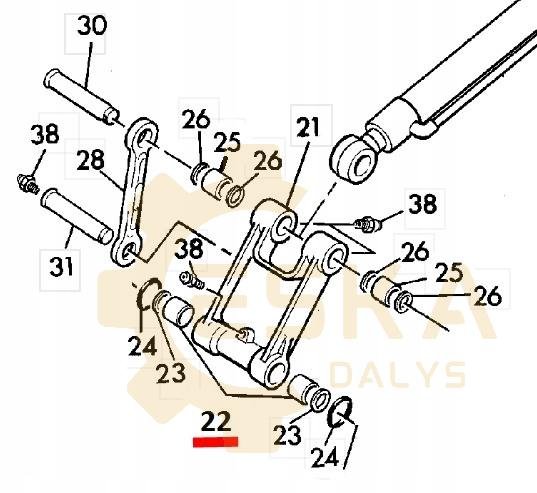 JCB JS150 JS160 JS180 apatinė kaušo jungties įvorė - JLV1811 - Image 3